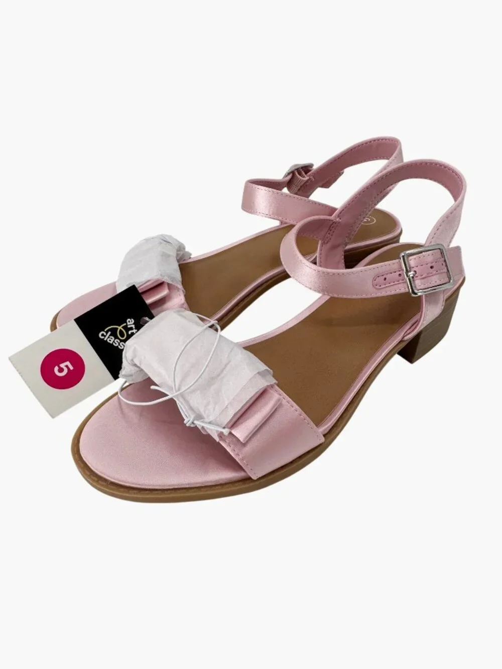 NEW art class Kids' Belle Satin Dress Heels - Blush - Size 5